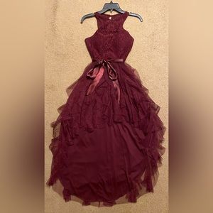 Girls “Peacock” Tail Homecoming Dress, size 0